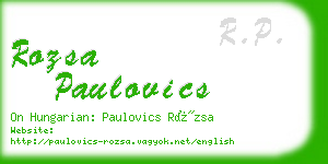 rozsa paulovics business card